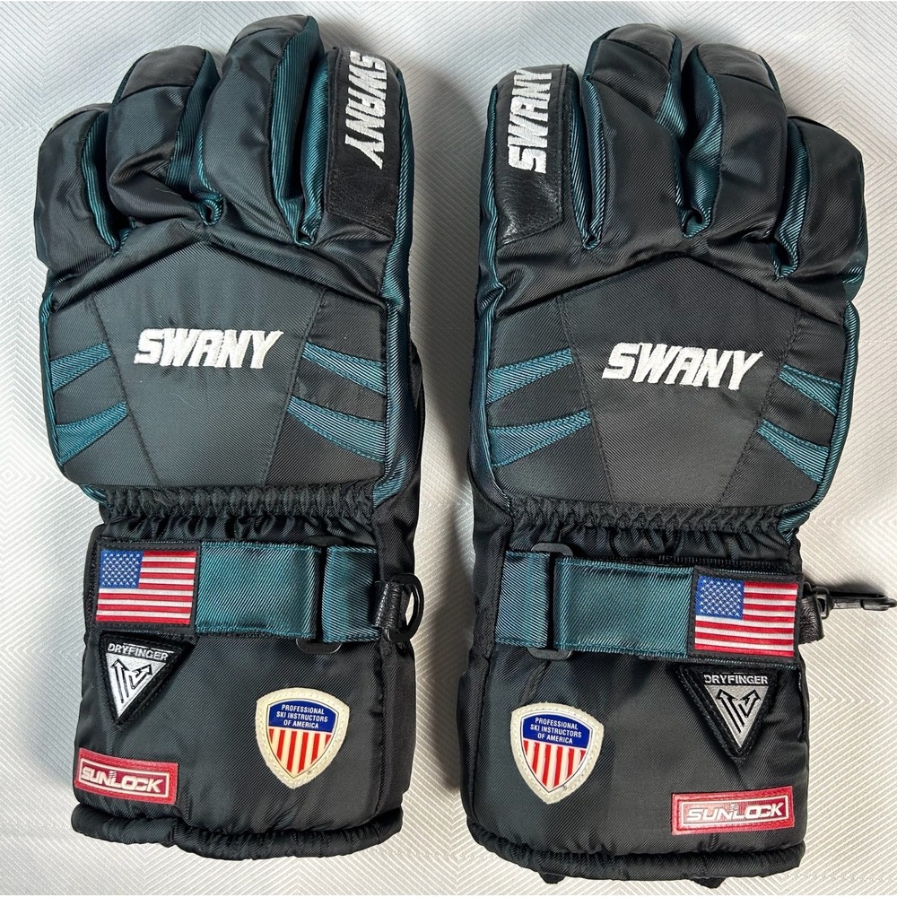Rare SWANY Dryfinger PSIA Professional Ski Instructor Gloves USA Flag - Medium